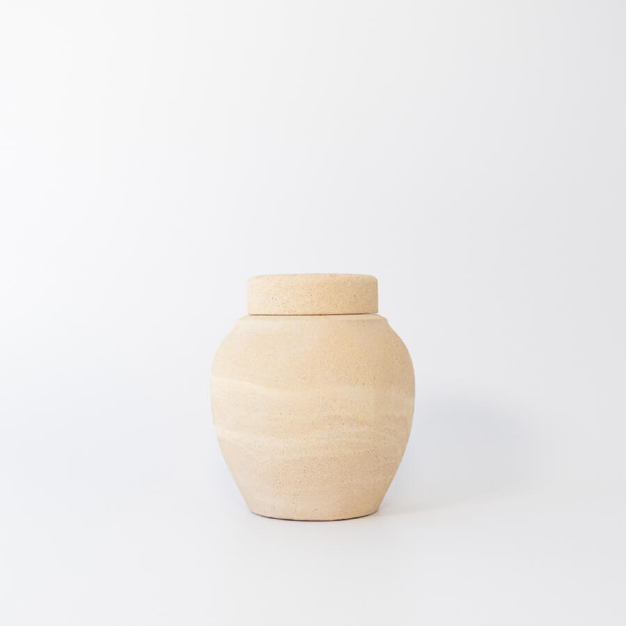 Buddy pet urn. Image of traditional garden urn in sandstone.